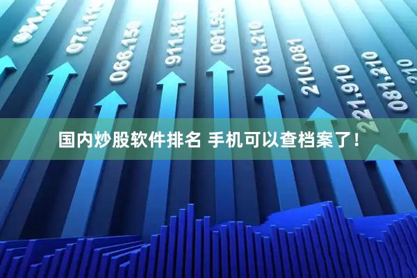 国内炒股软件排名 手机可以查档案了！